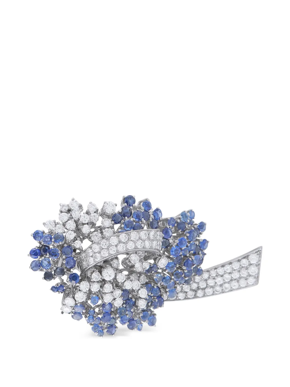 LB Exclusive diamond sapphire brooch - Argento