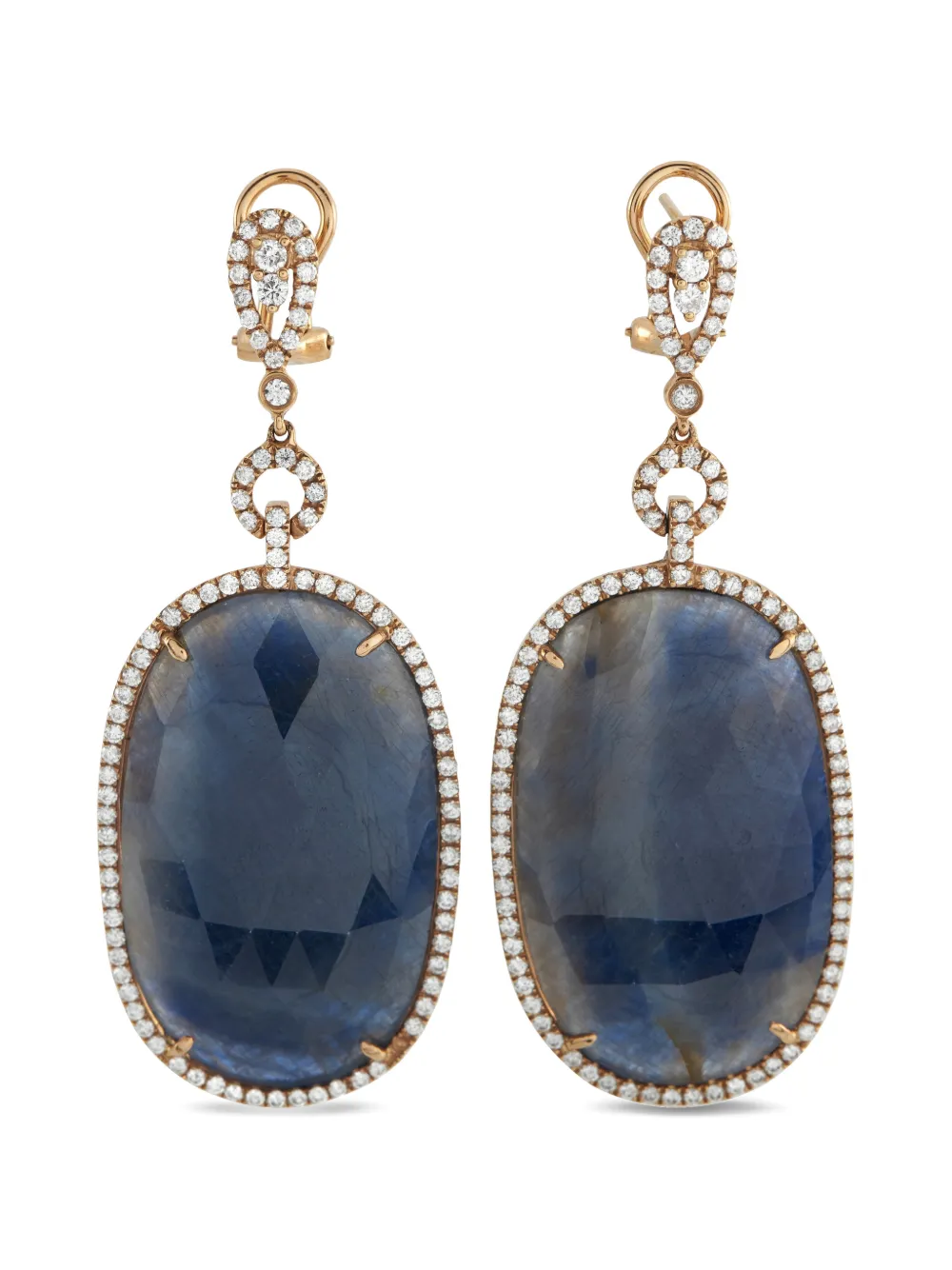 LB Exclusive diamond and sapphire earrings - Rosa