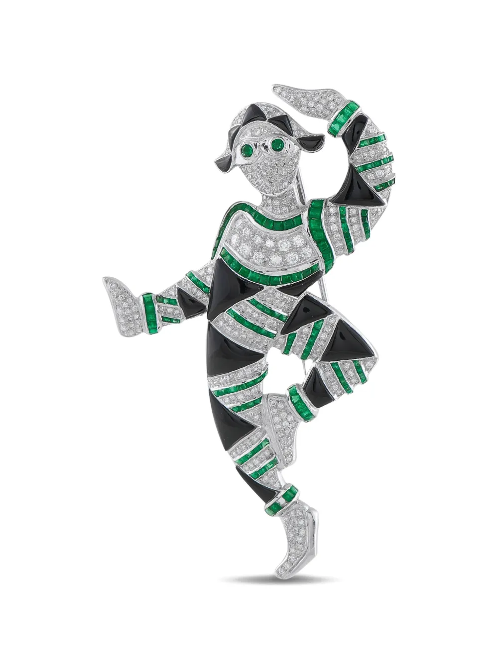 LB Exclusive multi-stone harlequin brooch - Argento