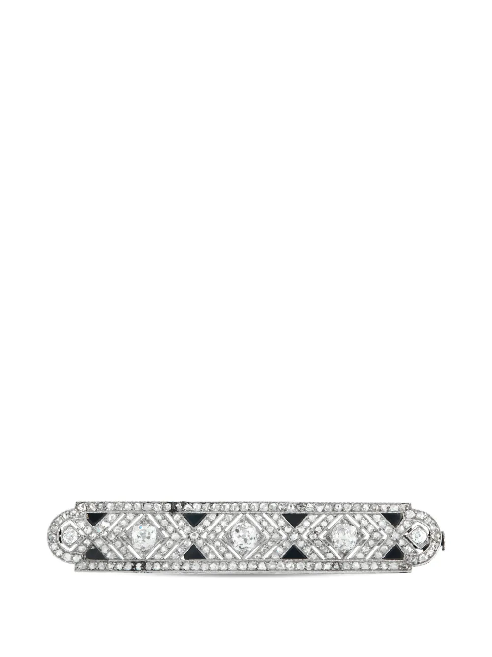 LB Exclusive diamond and onyx brooch - Argento