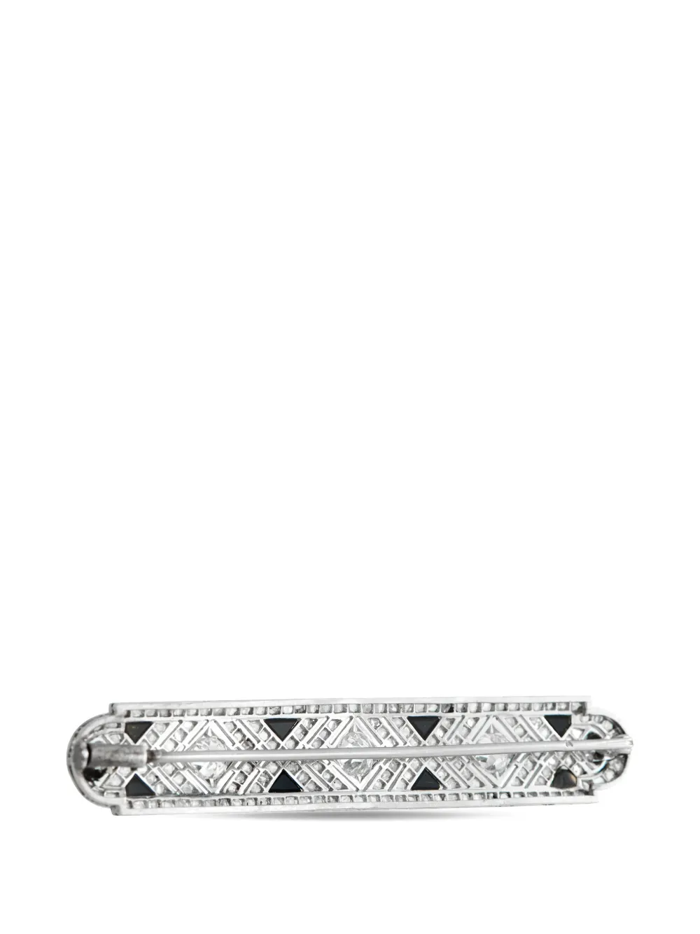 Diamond And Onyx Brooch