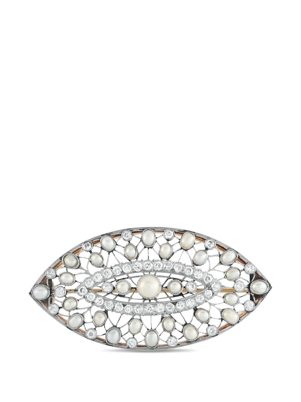 LB Exclusive diamond pearl brooch - Argento
