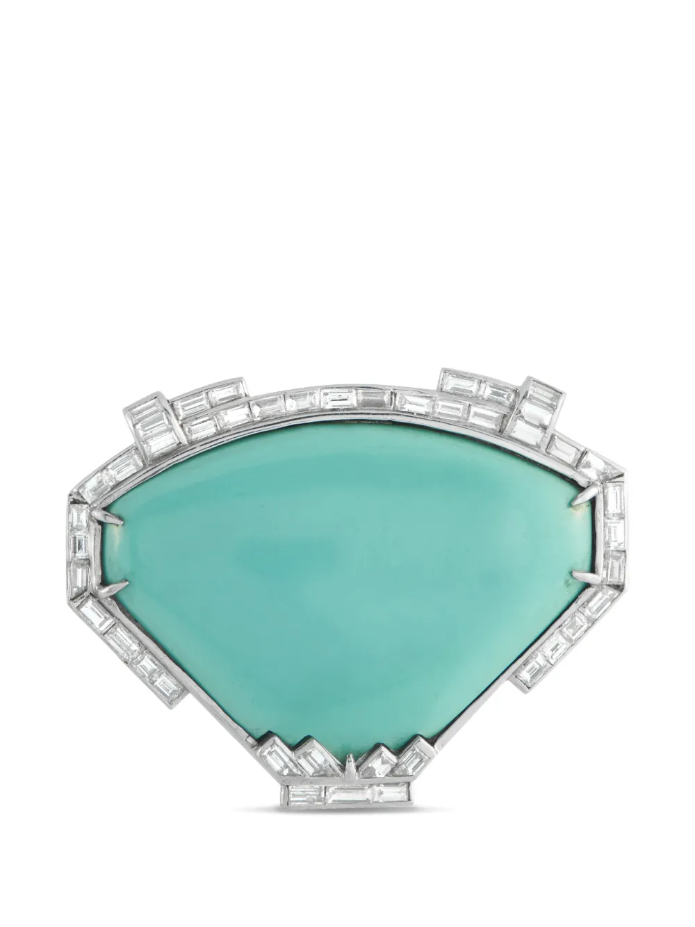 LB Exclusive diamond turquoise brooch - Argento
