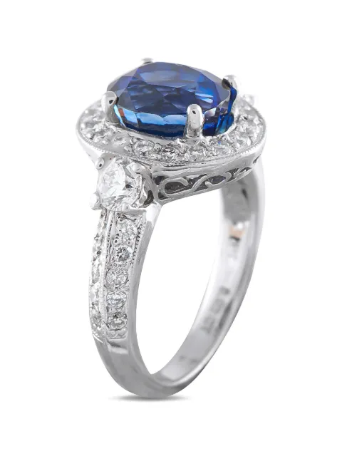 LB Exclusive diamond and sapphire cocktail ring