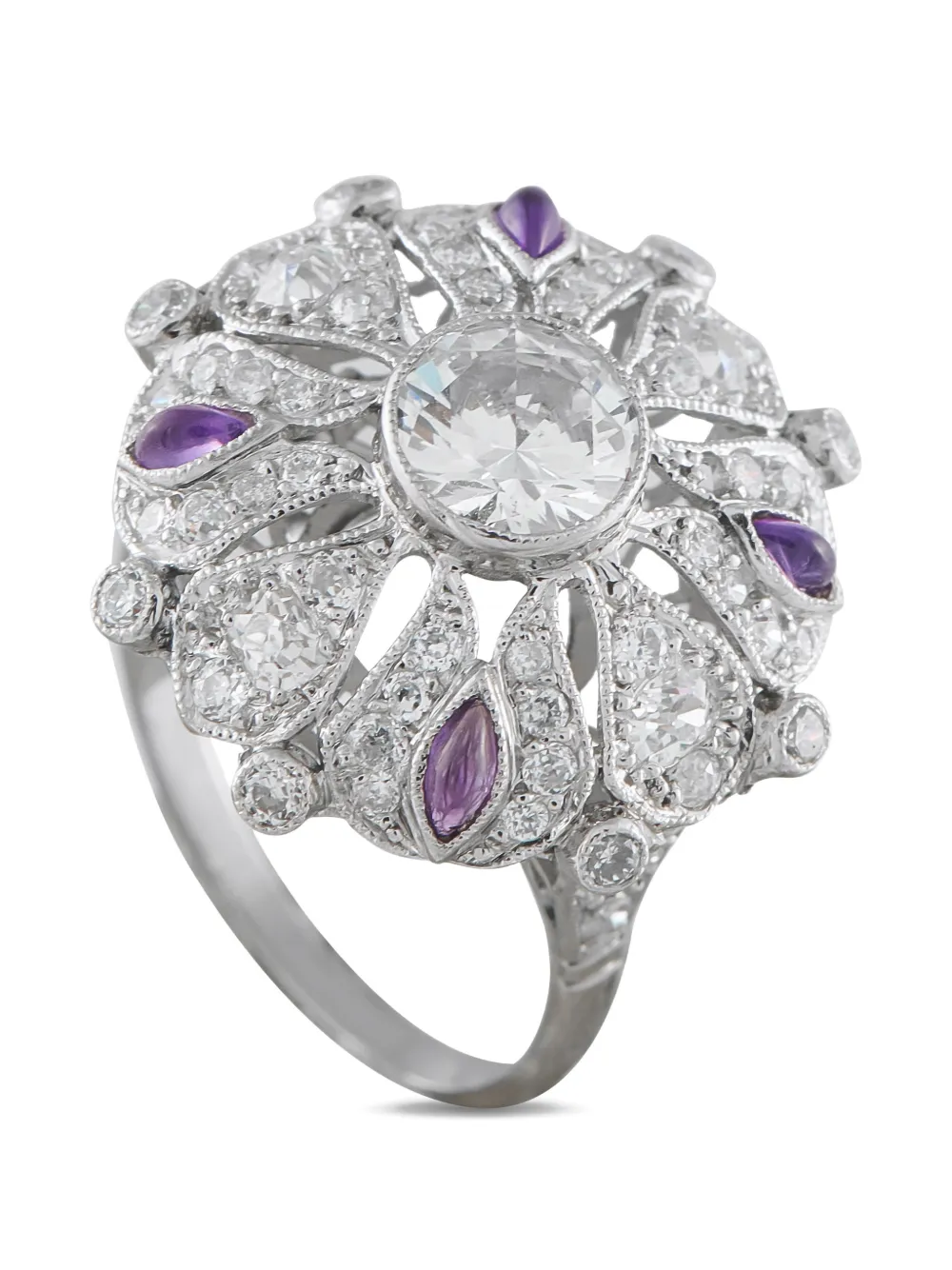 LB Exclusive diamond-flower ring - Argento
