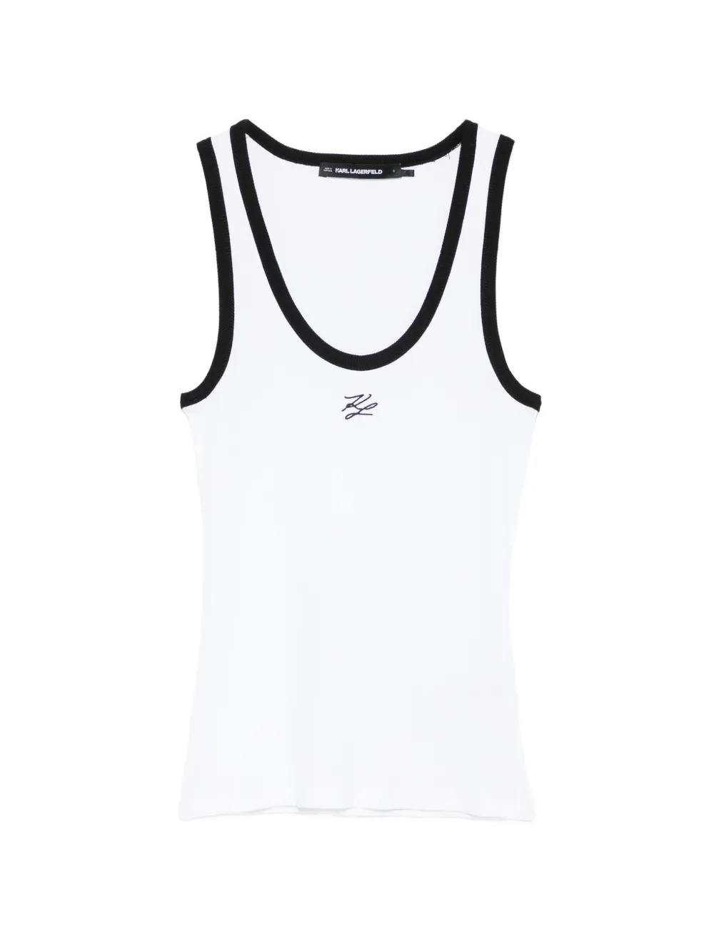Karl Lagerfeld Autograph Logo tank top - Bianco
