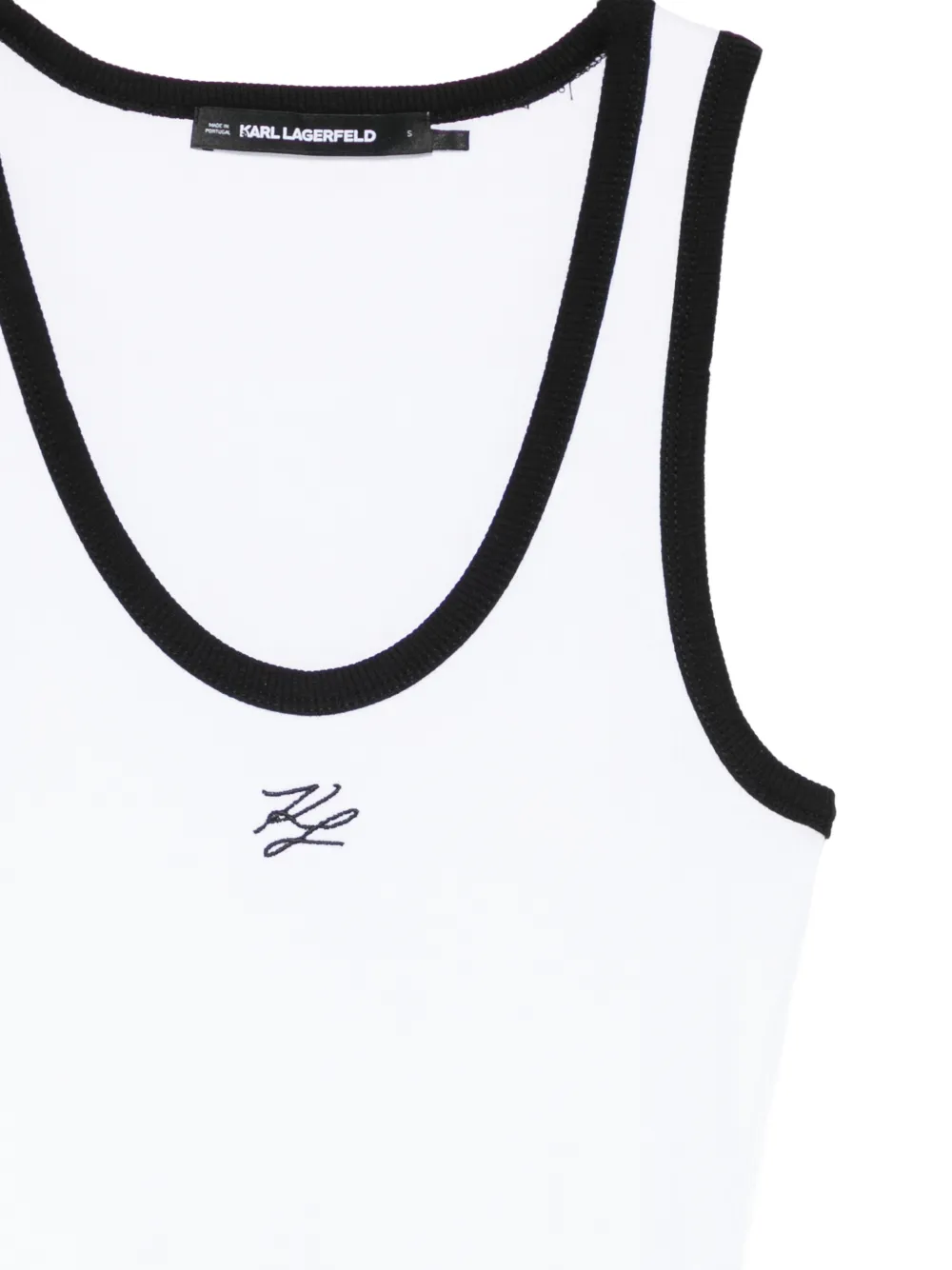 Karl Lagerfeld Autograph tanktop met logo Wit