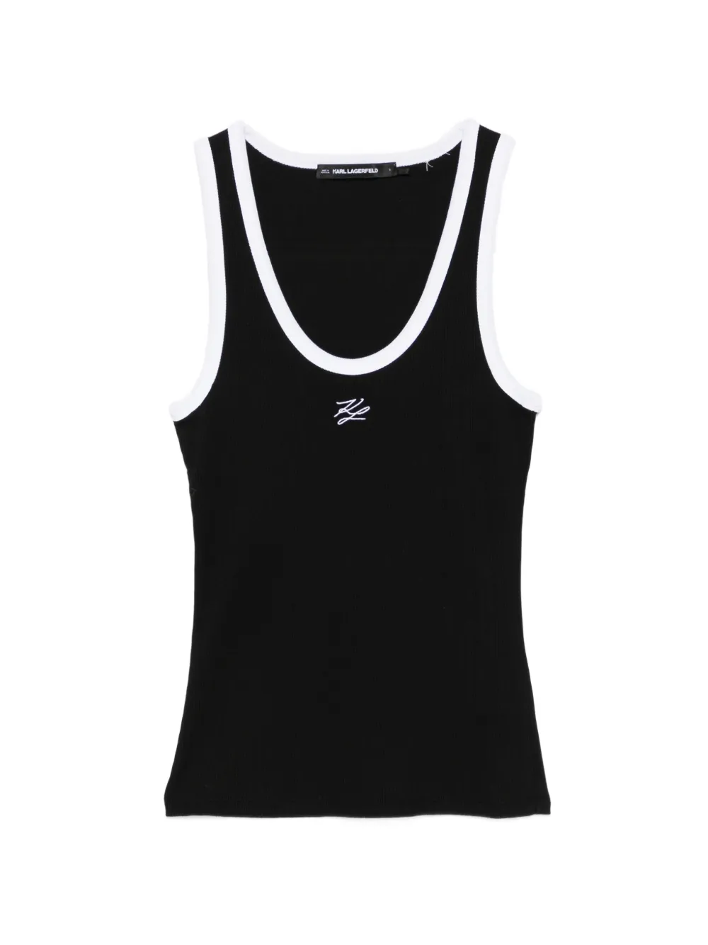 Karl Lagerfeld Autograph Logo tank top - Nero