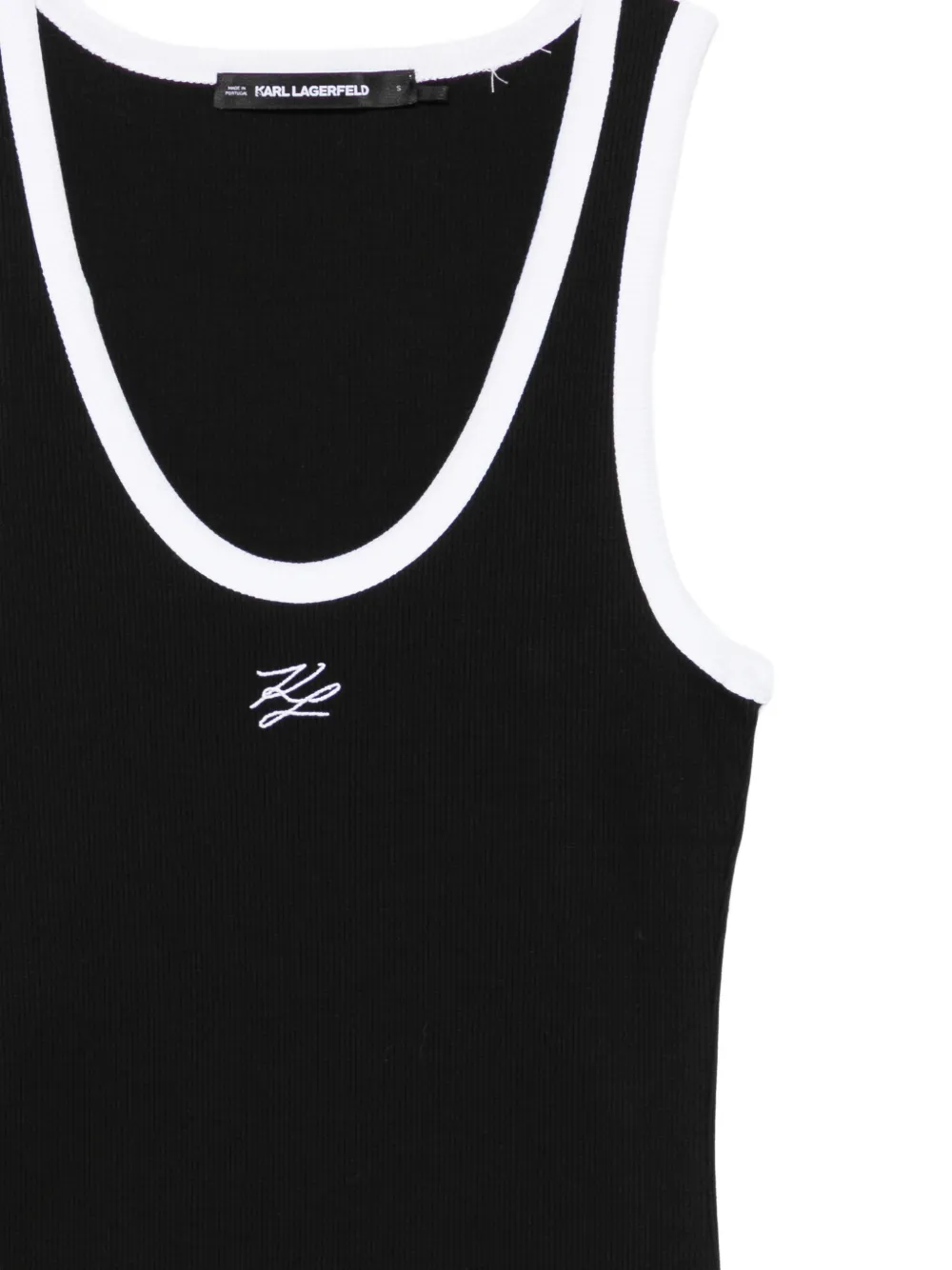 Karl Lagerfeld Autograph tanktop met logo Zwart