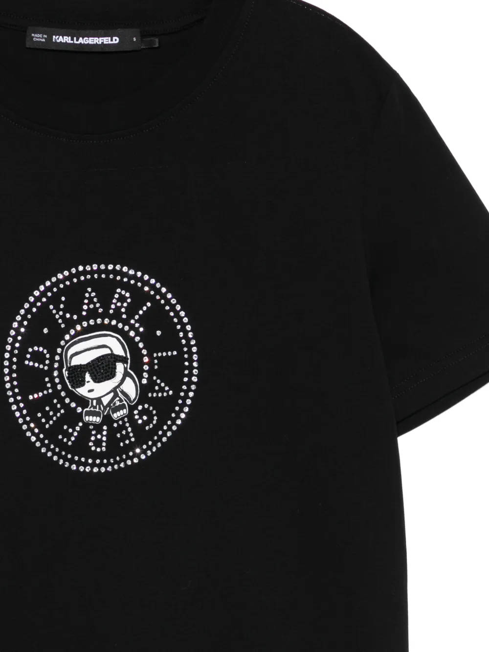 Karl Lagerfeld Ikon Circle T-shirt Zwart