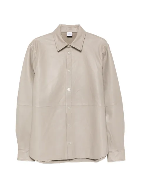 Won Hundred long-sleeve leather shirt
