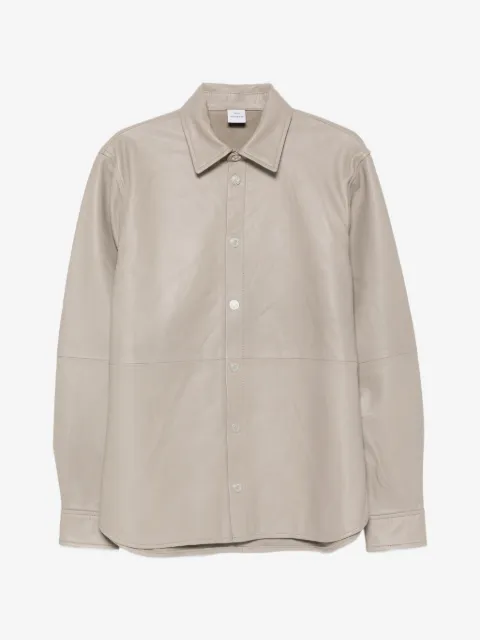 Won Hundred long-sleeve leather shirt