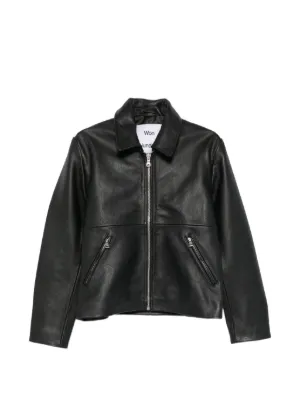Studio Nicholson Leather Jacket | Black | FARFETCH