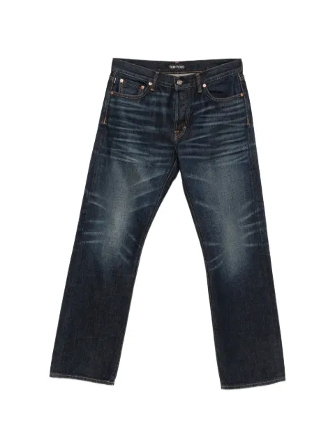 TOM FORD blue straight-fit jeans