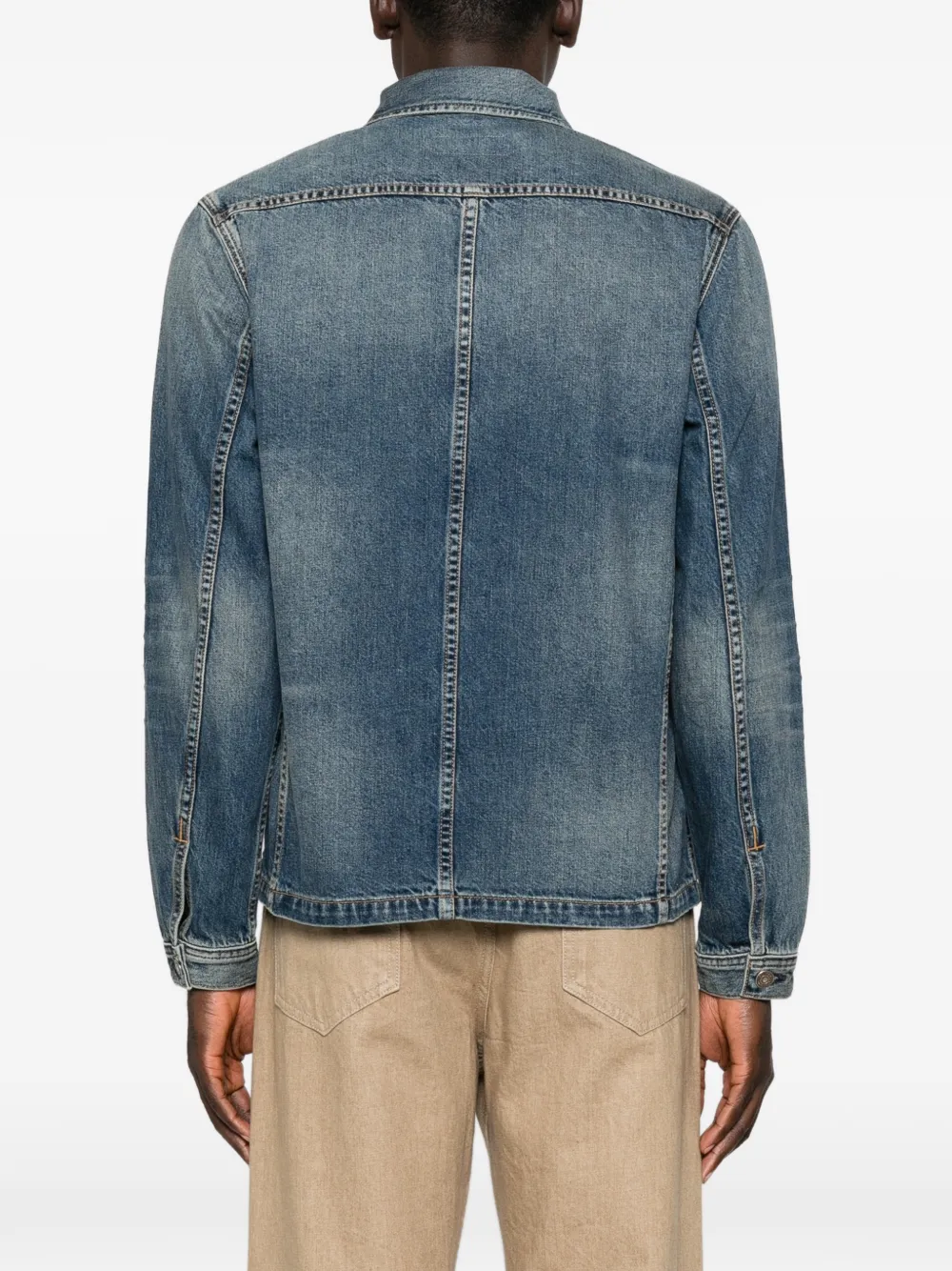 TOM FORD Vervaagd denim jack Blauw