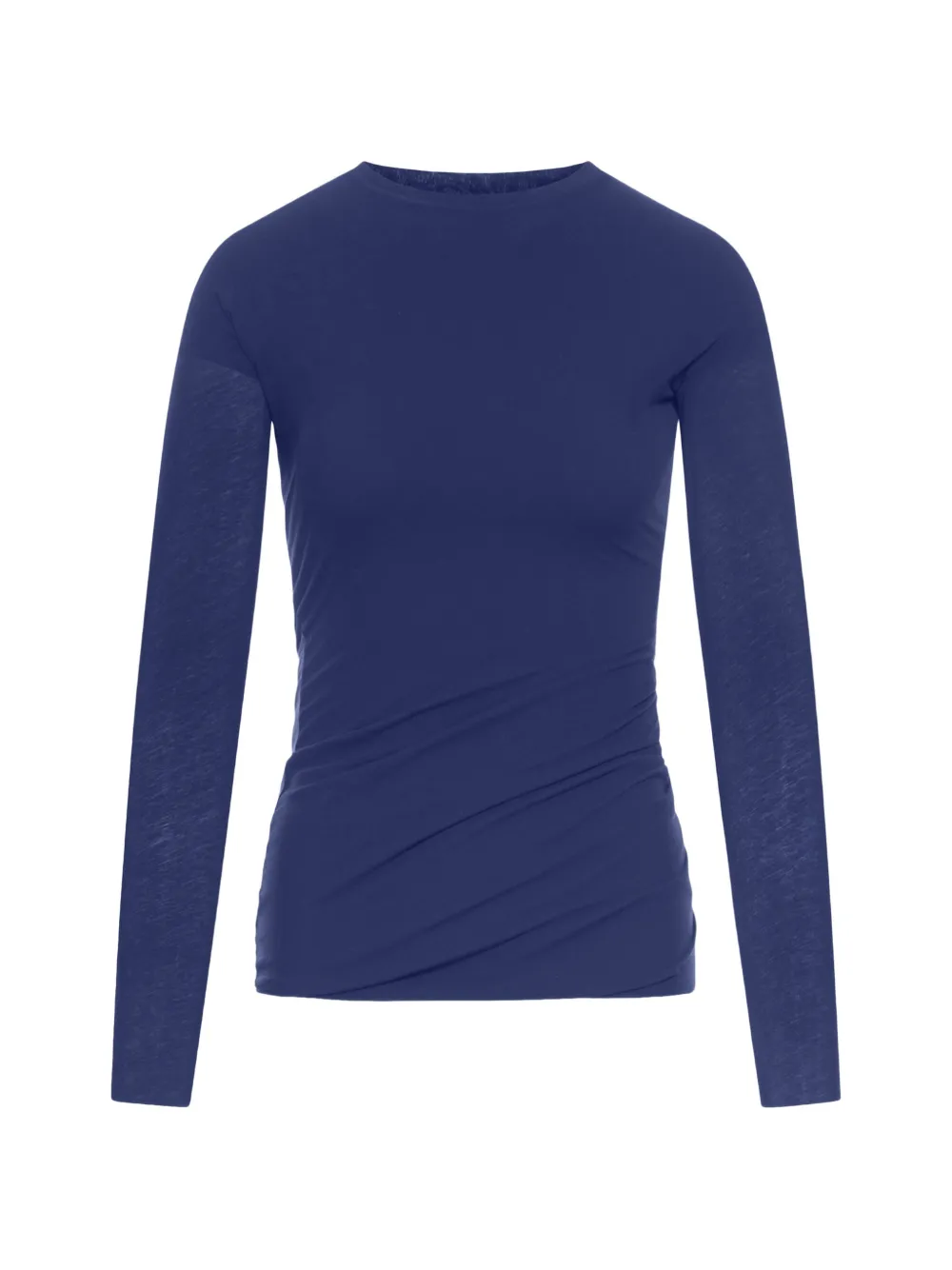 Jil Sander long-sleeved draped top - Blu