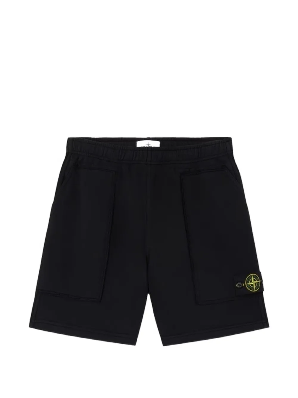 Stone Island pocket cotton shorts - Nero