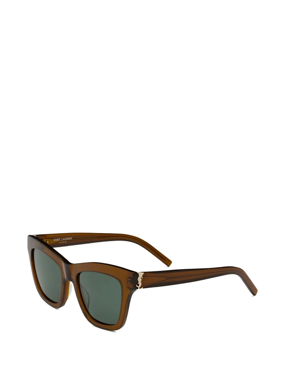 Saint Laurent ブローライン サングラス | ブラウン | FARFETCH JP