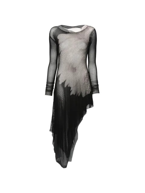 Yohji Yamamoto vestido midi manga larga