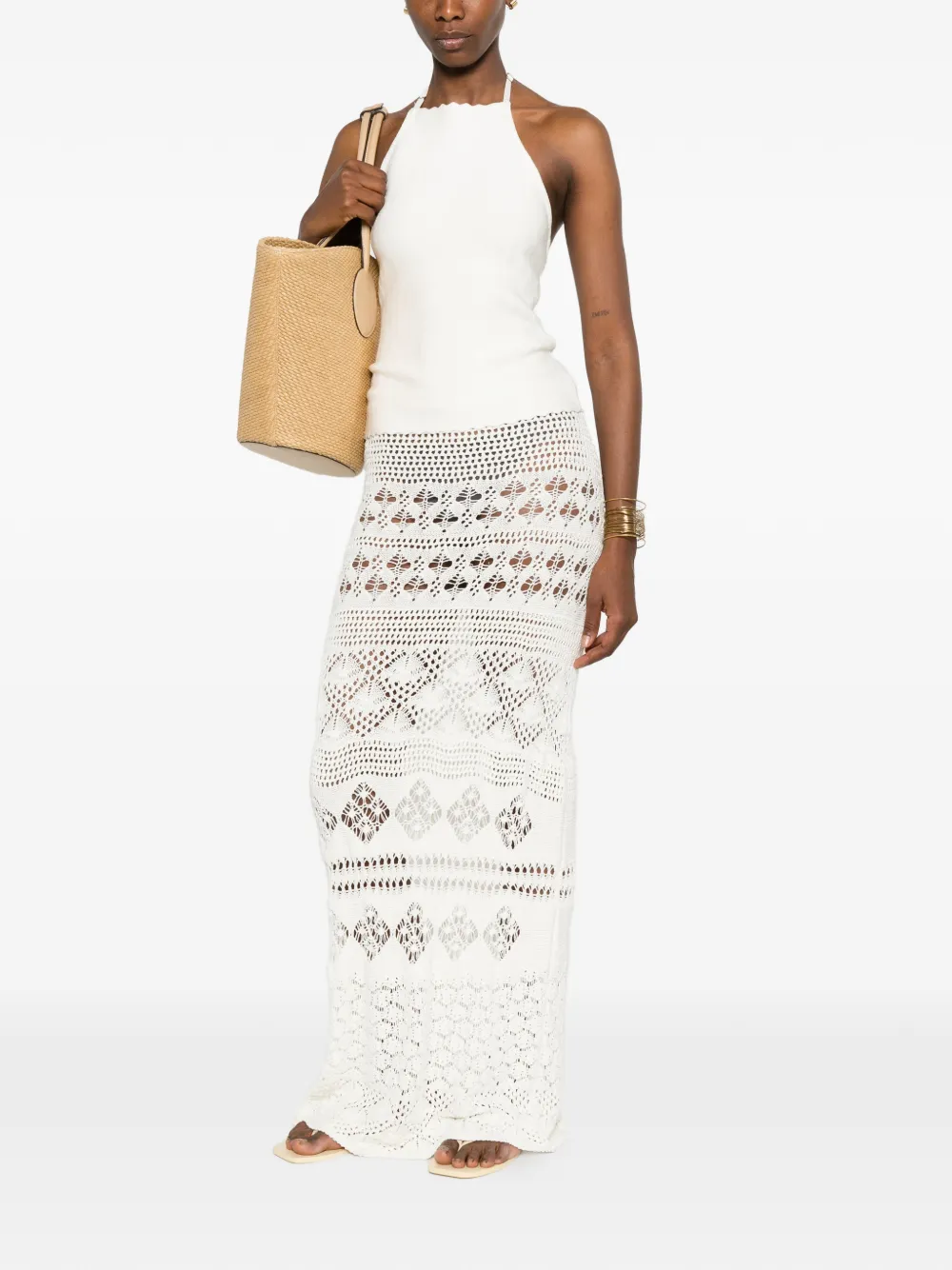 PUCCI Gehaakte maxi-rok Beige