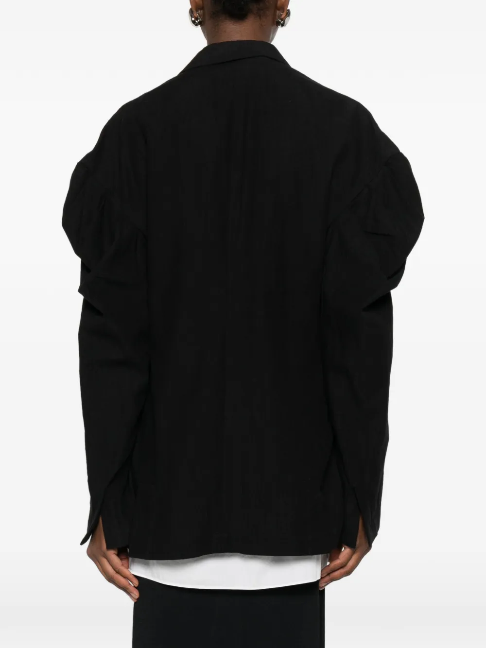 Yohji Yamamoto Button-up blazer Zwart