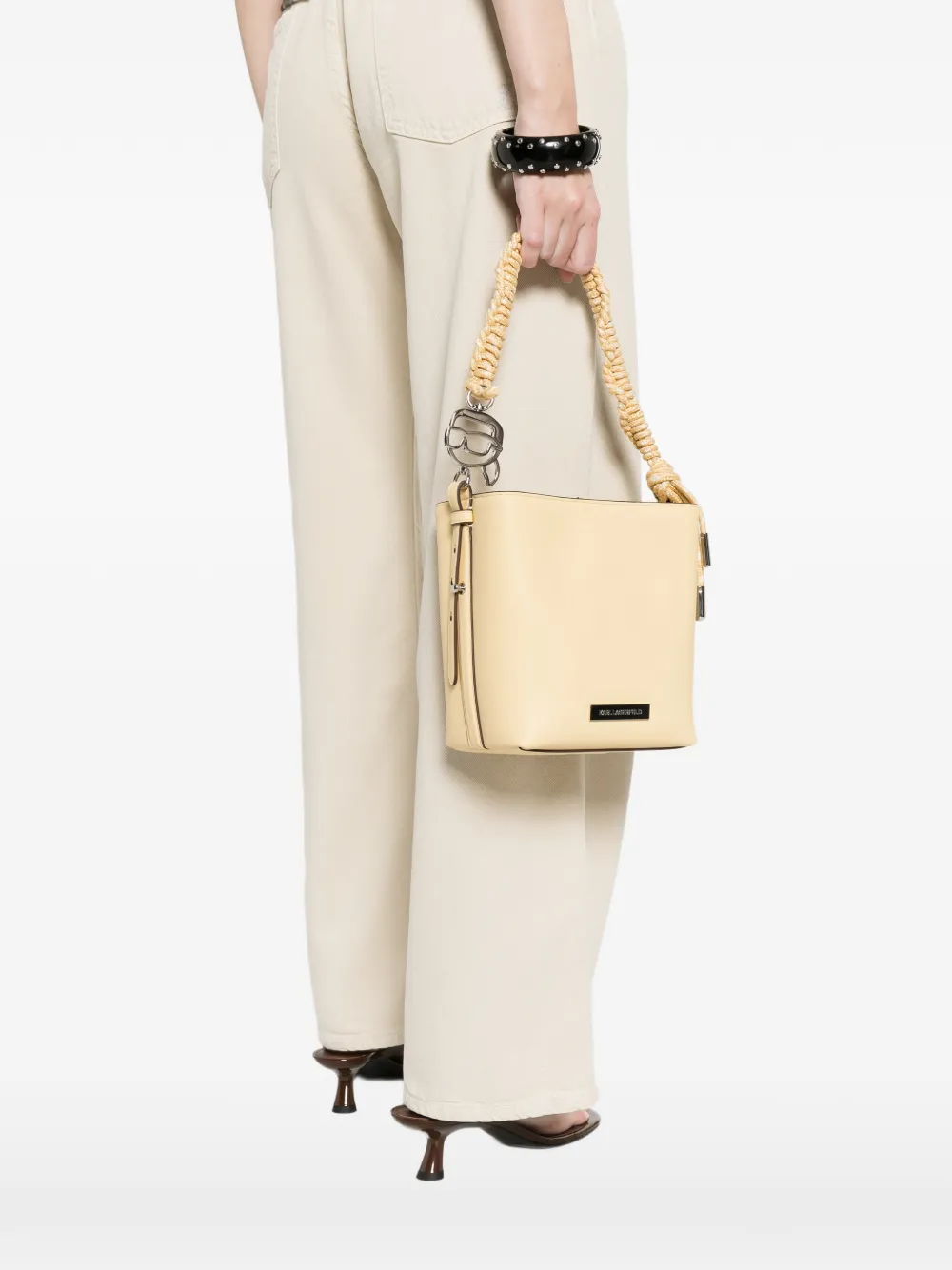  Karl Lagerfeld Logo-plaque Small Shoulder Bag - Neutrals 