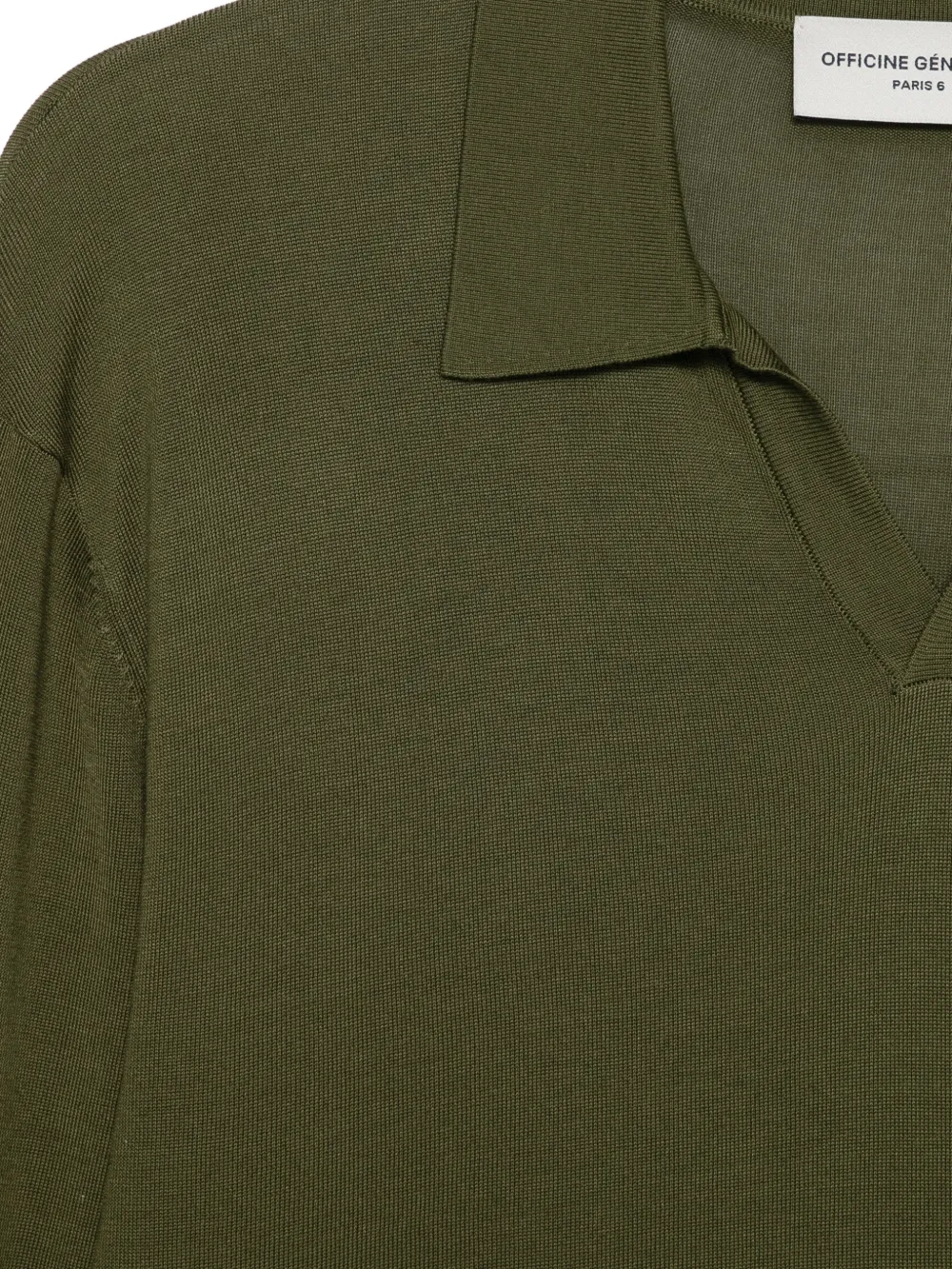 Officine Generale Simone sweater met V-hals Groen