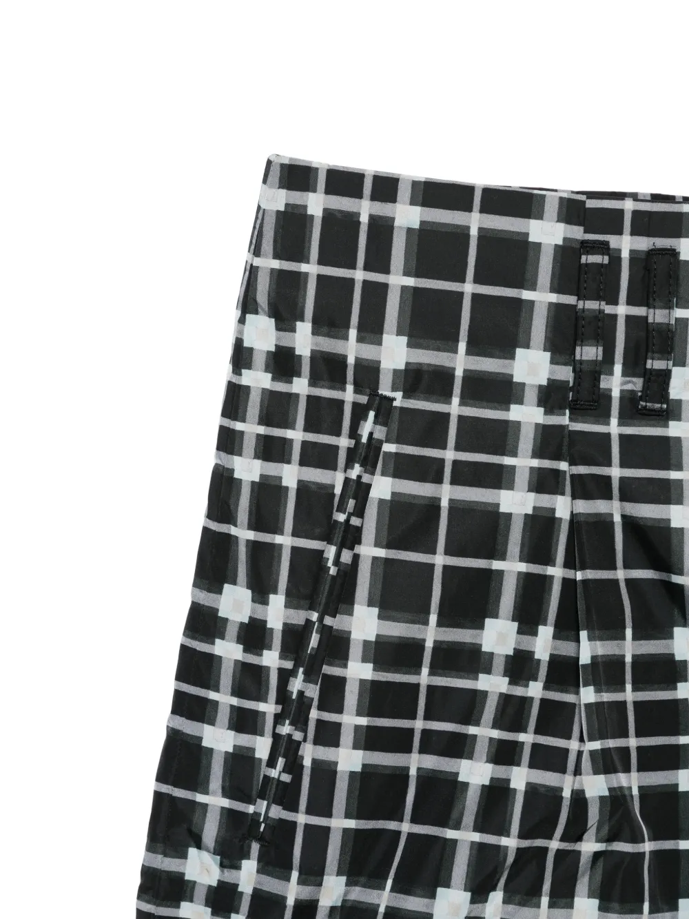 Lanvin Geruite shorts Zwart