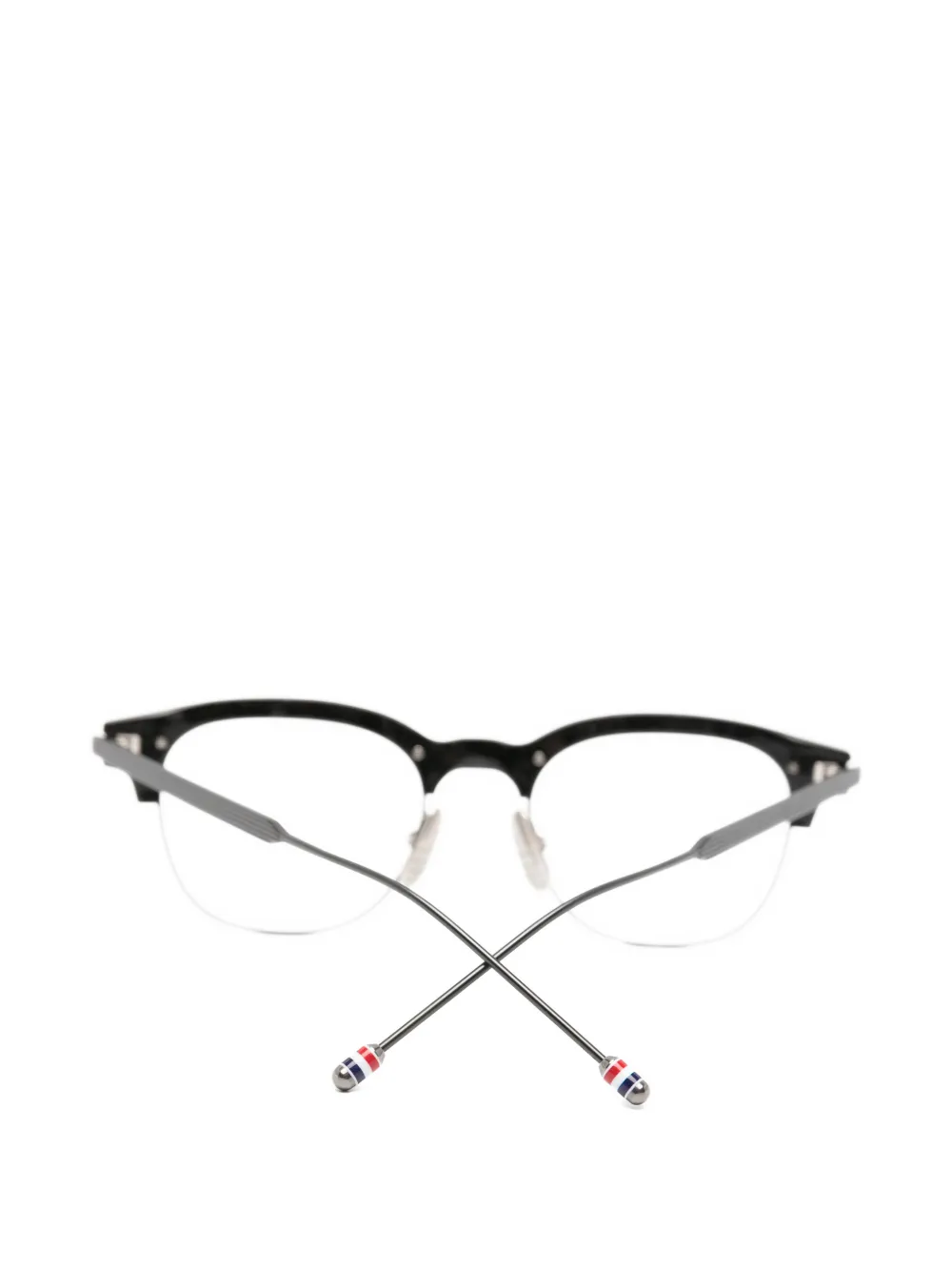 Thom Browne Eyewear Bril met rond montuur Zwart