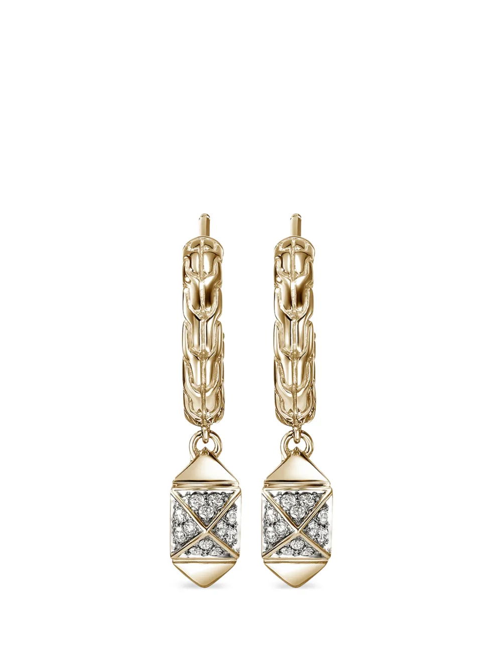 John Hardy Icon stud diamond earrings - Oro