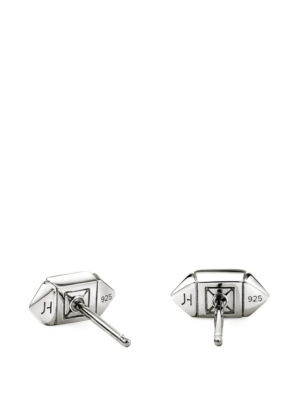  John Hardy Icon Sterling Silver Diamond Stud Earrings 