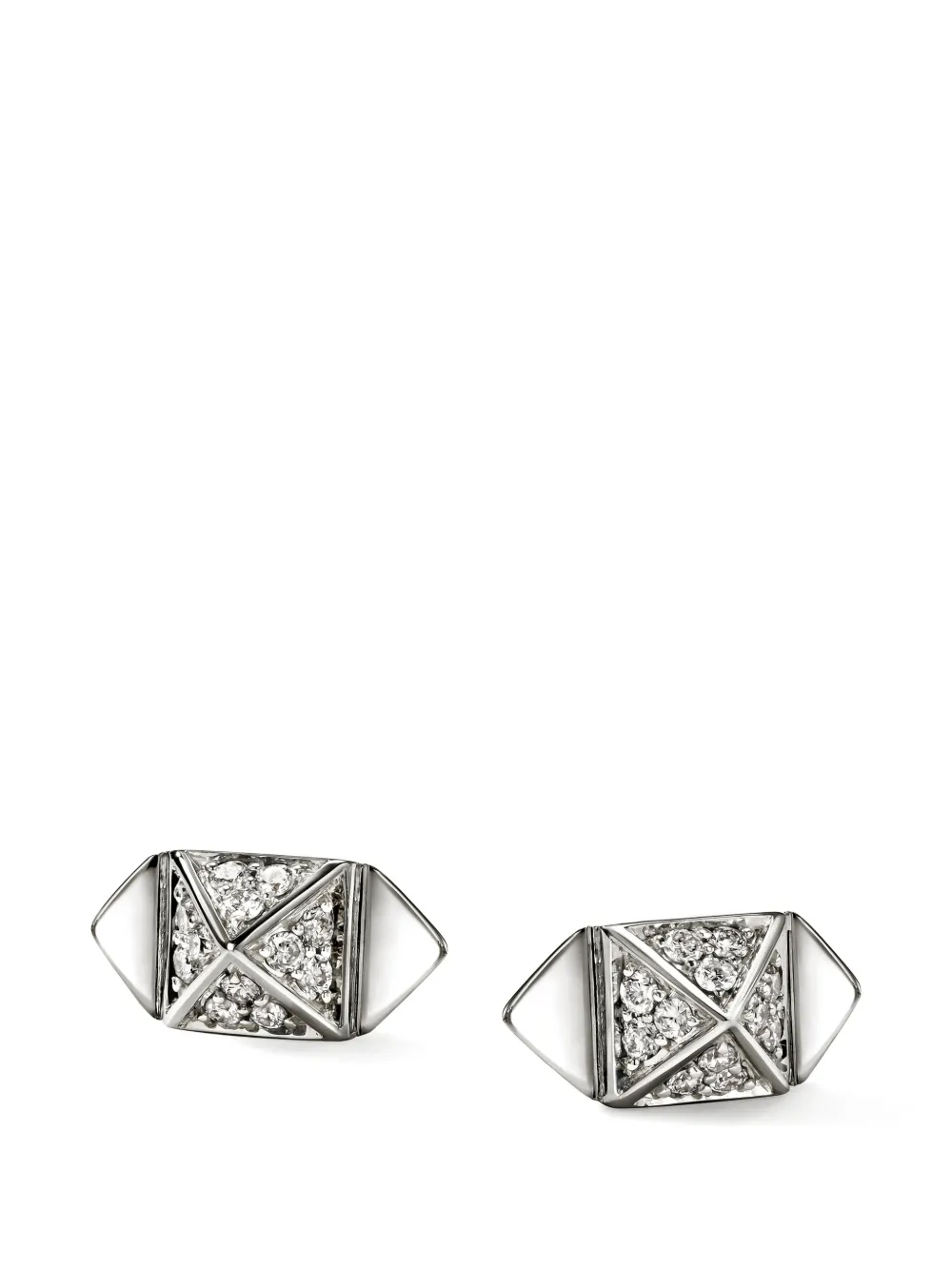  John Hardy Icon Sterling Silver Diamond Stud Earrings 