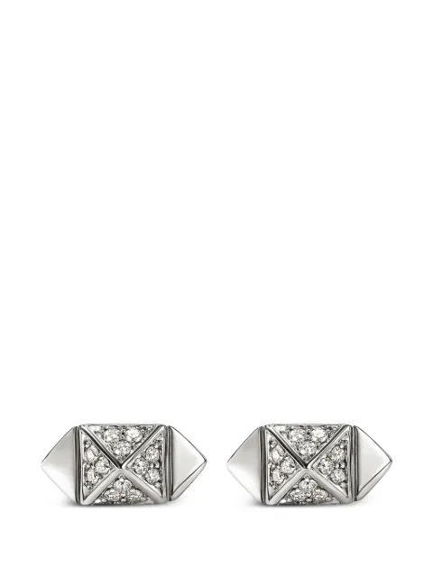 John Hardy Icon sterling silver diamond stud earrings
