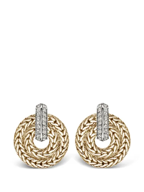 John Hardy Icon Link gold diamond earrings