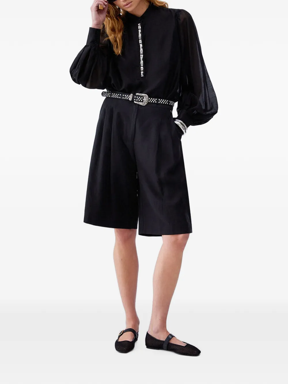 LIU JO Shorts met logodetail Zwart