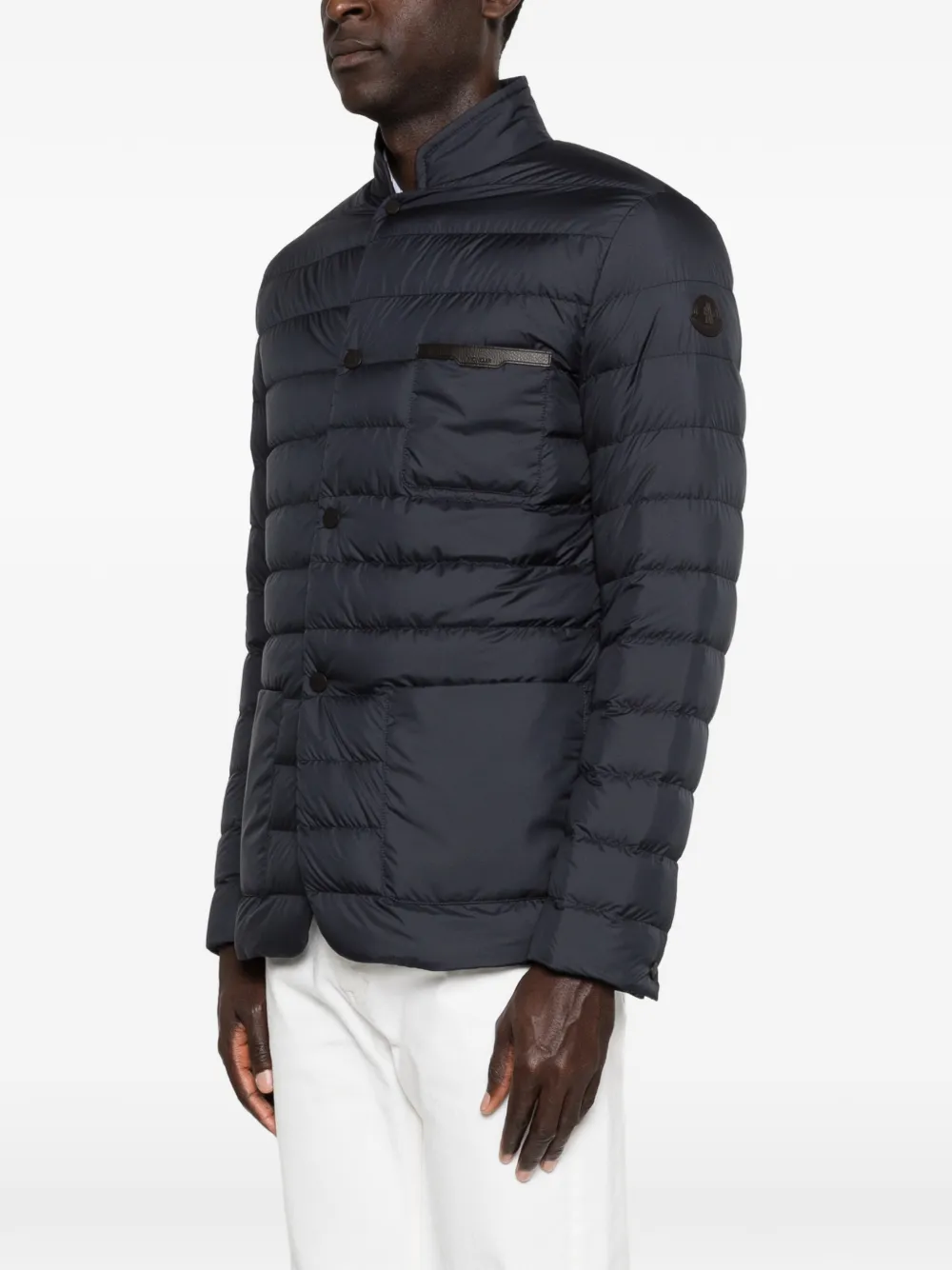 Moncler Kenai gewatteerd jack met knopen Blauw