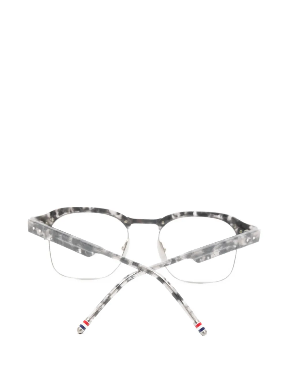 Thom Browne Eyewear Bril met patroon Grijs