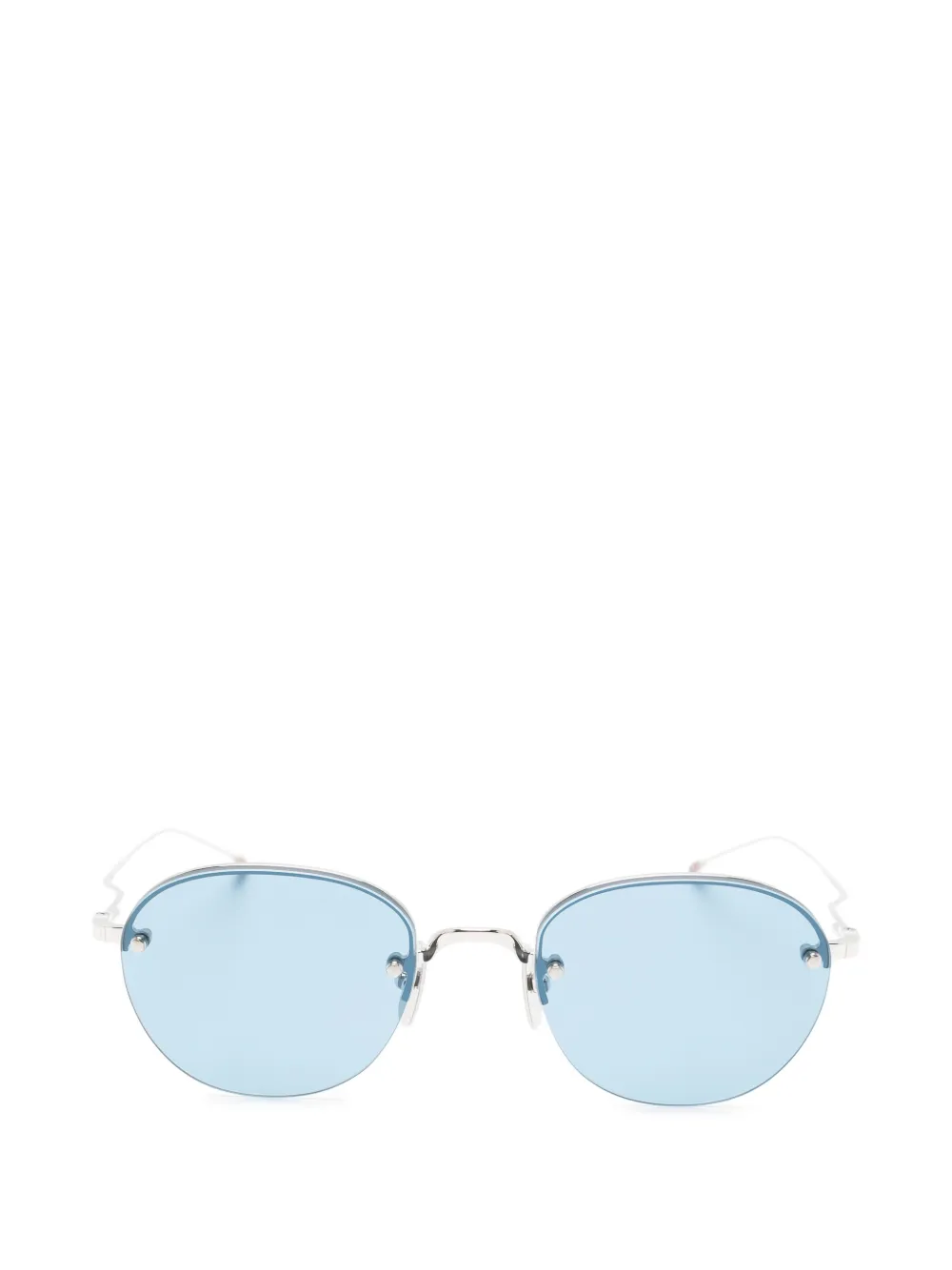 Thom Browne Eyewear oval-frame sunglasses - Argento