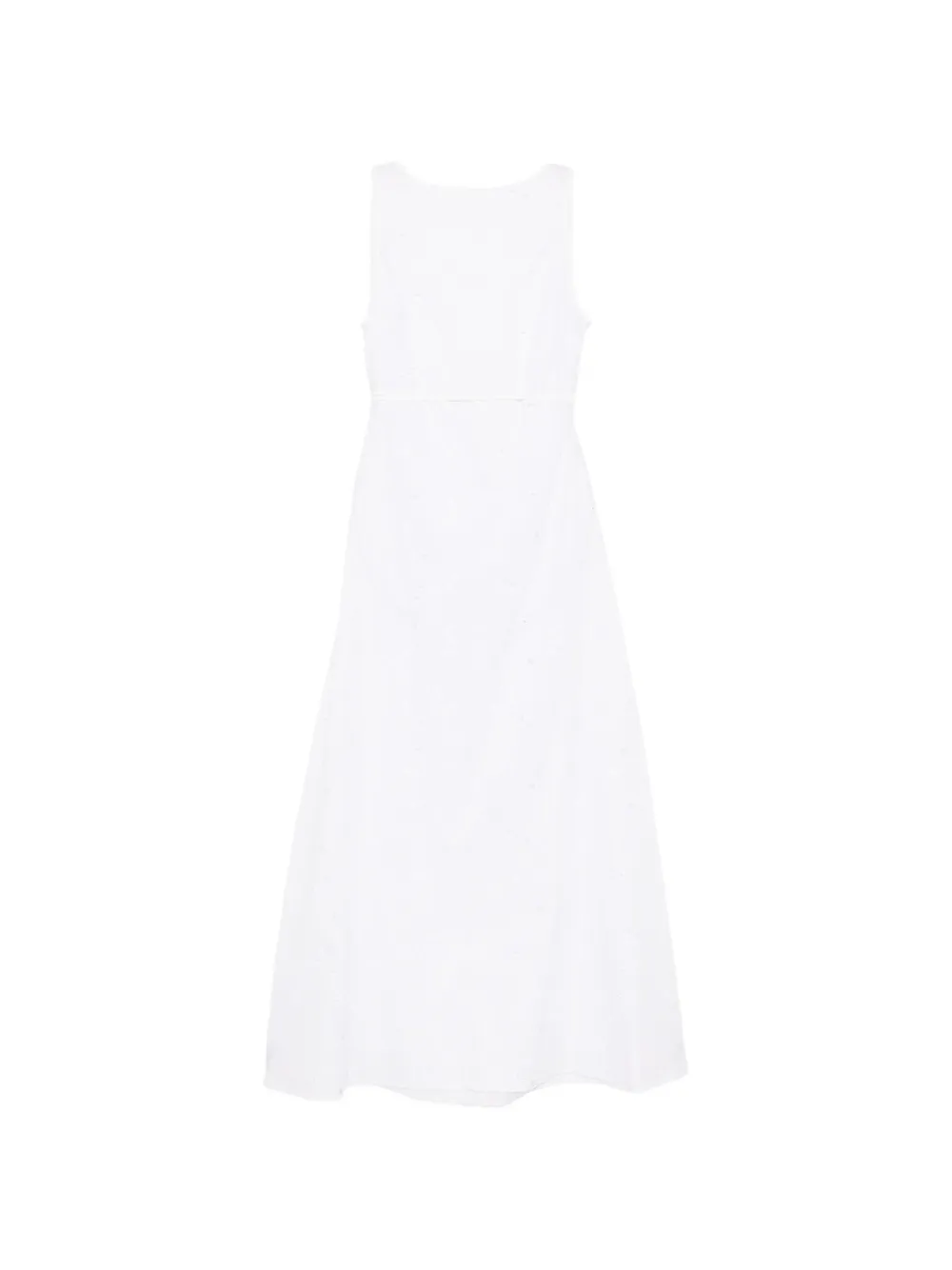 Kiki de Montparnasse Simone cotton eyelet long dress - Bianco
