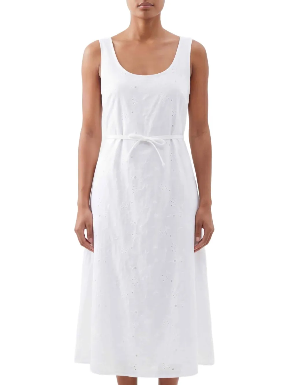 Kiki de Montparnasse Simone katoenen maxi-jurk met ringlets Wit