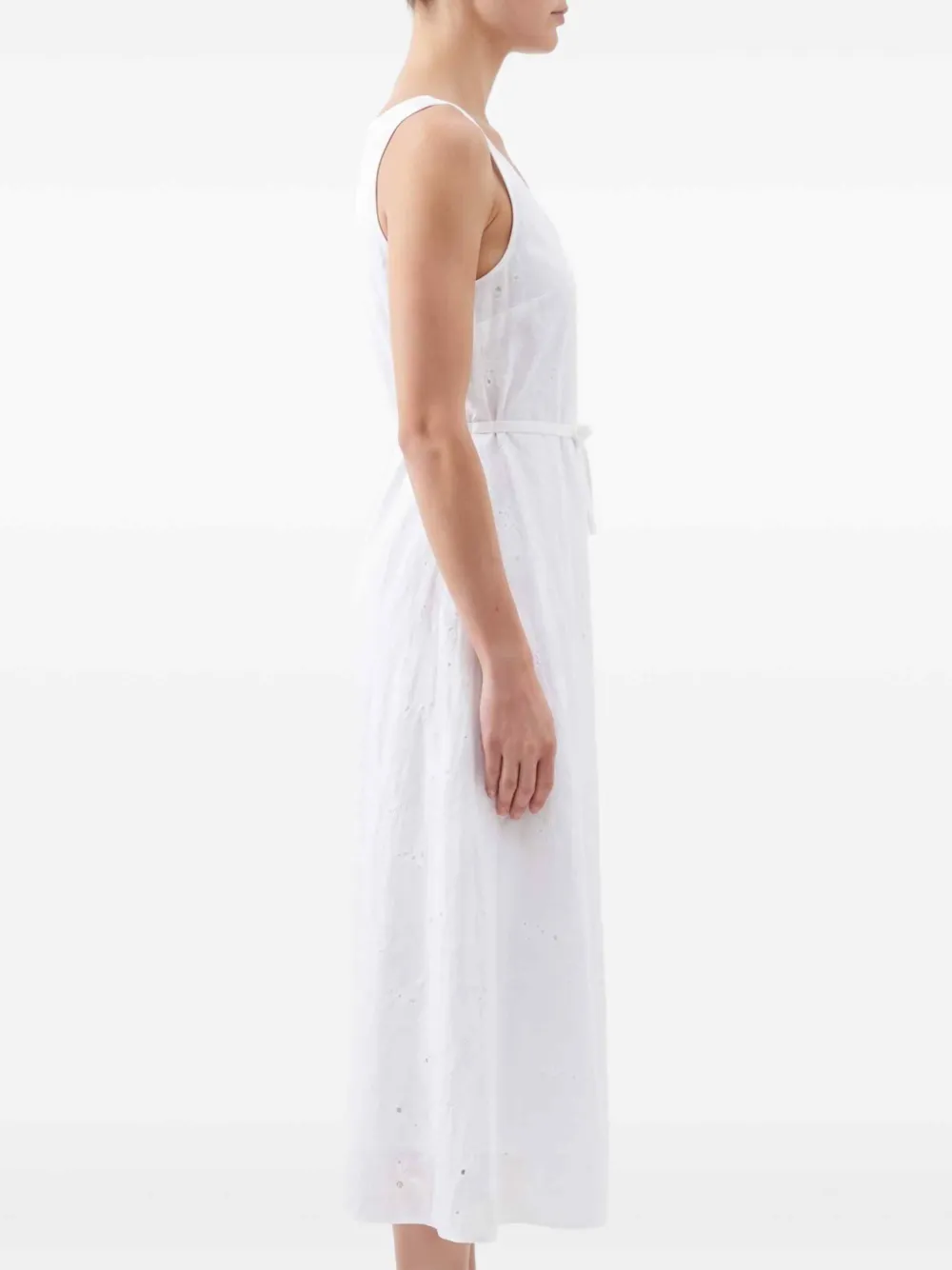 Kiki de Montparnasse Simone katoenen maxi-jurk met ringlets Wit