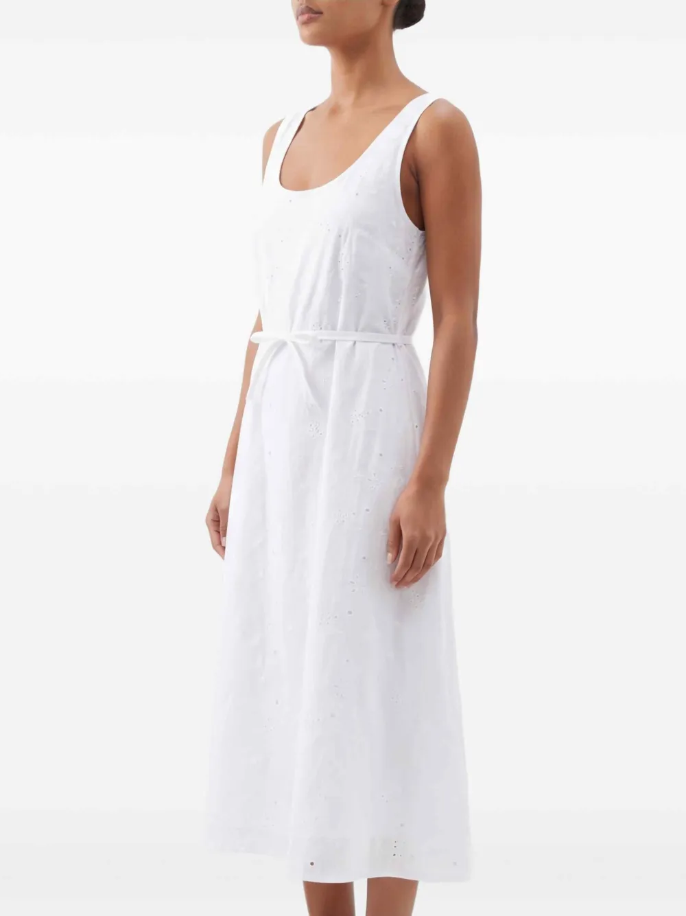 Kiki de Montparnasse Simone katoenen maxi-jurk met ringlets Wit