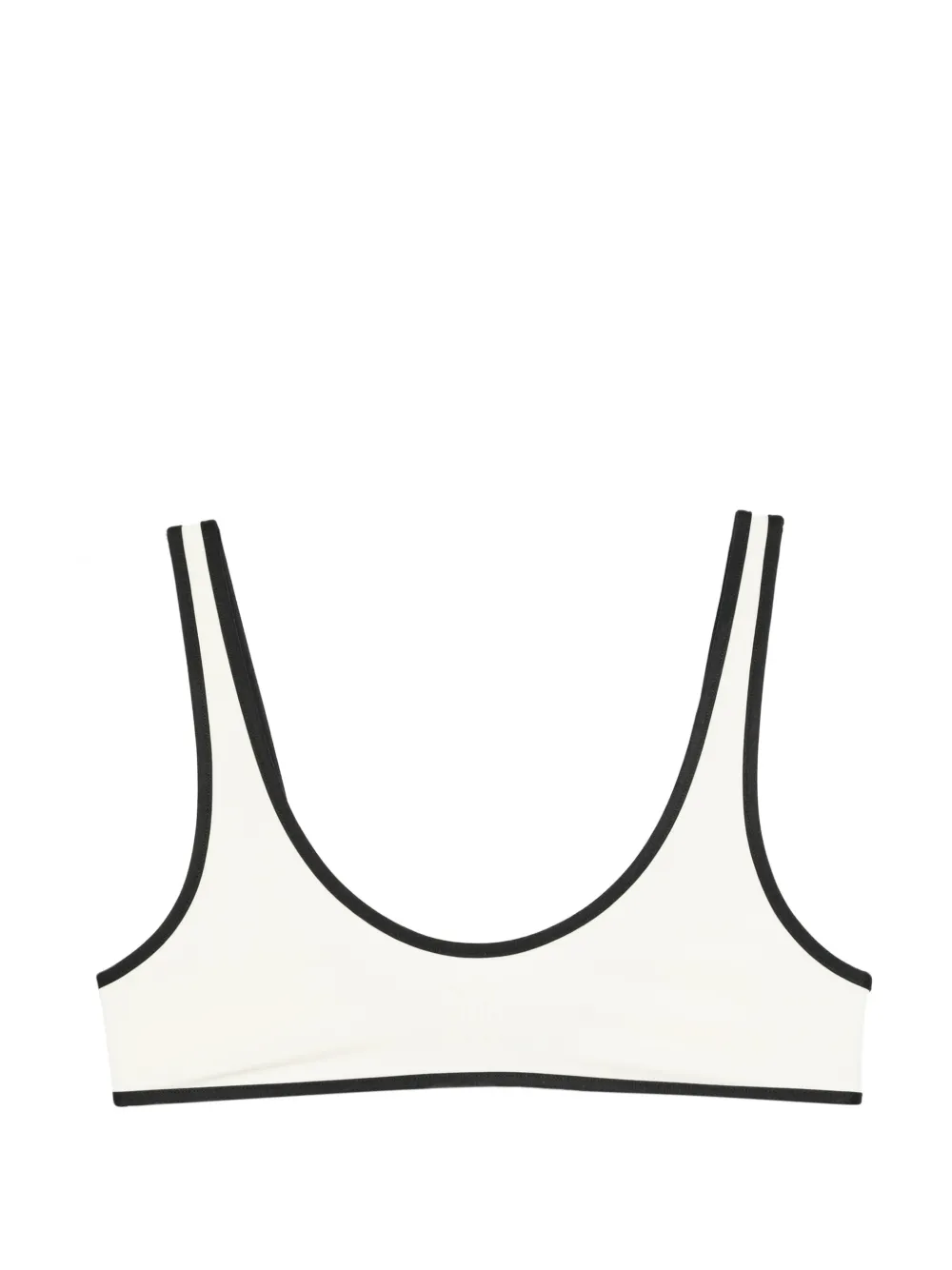 Kiki de Montparnasse contrast bikini top - Bianco