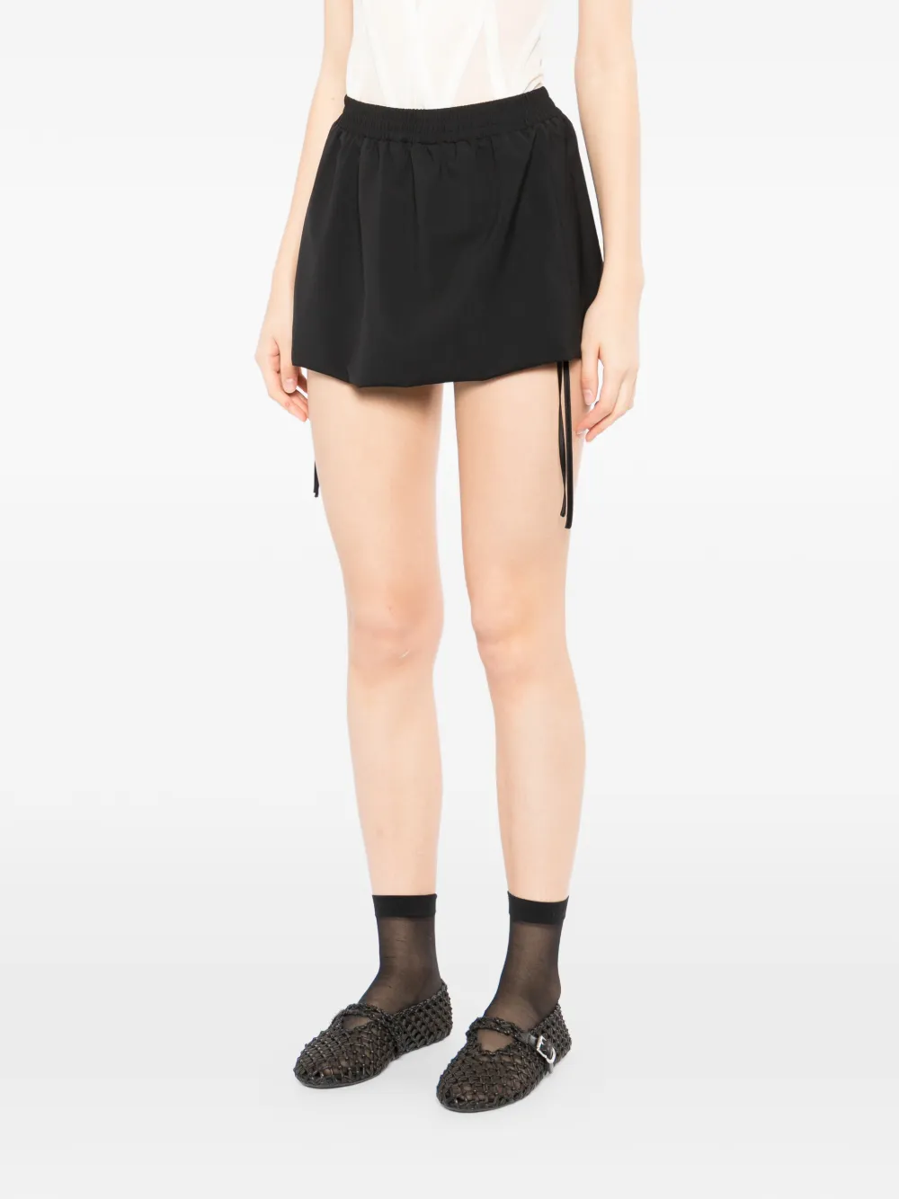  Kiki De Montparnasse Drawstring Mini Skirt - Black 