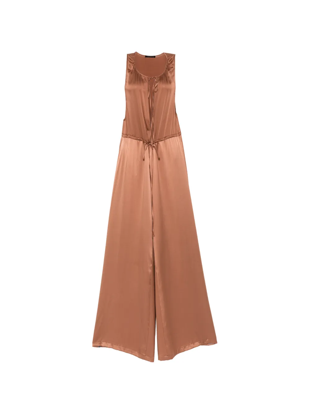 Kiki de Montparnasse tie-neck plissé jumpsuit - Marrone