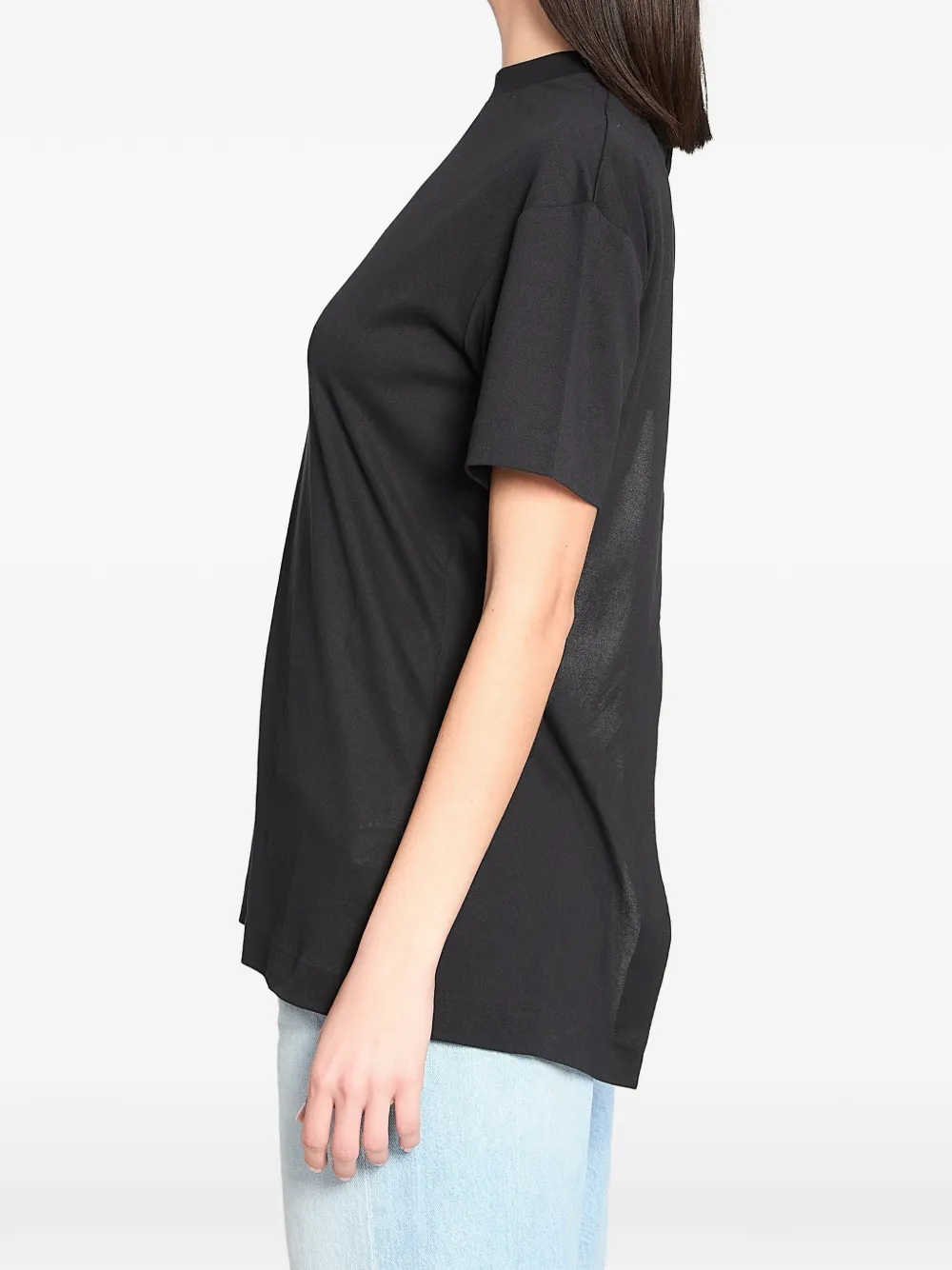  Jacquemus Paper Effect Open Back T-shirt - Black 