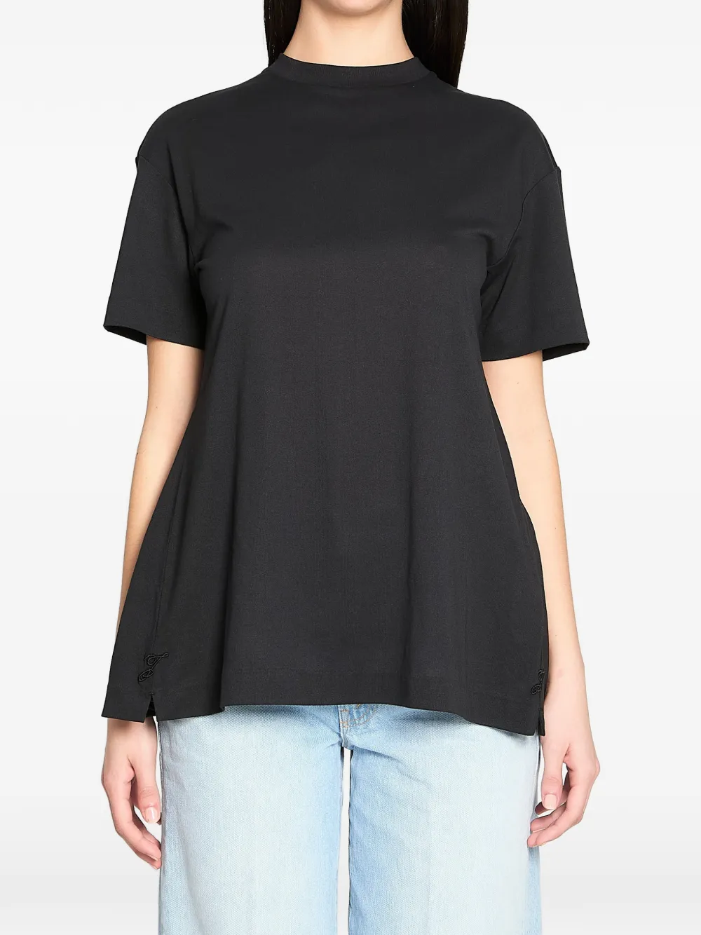 Jacquemus paper effect open back t-shirt - Nero
