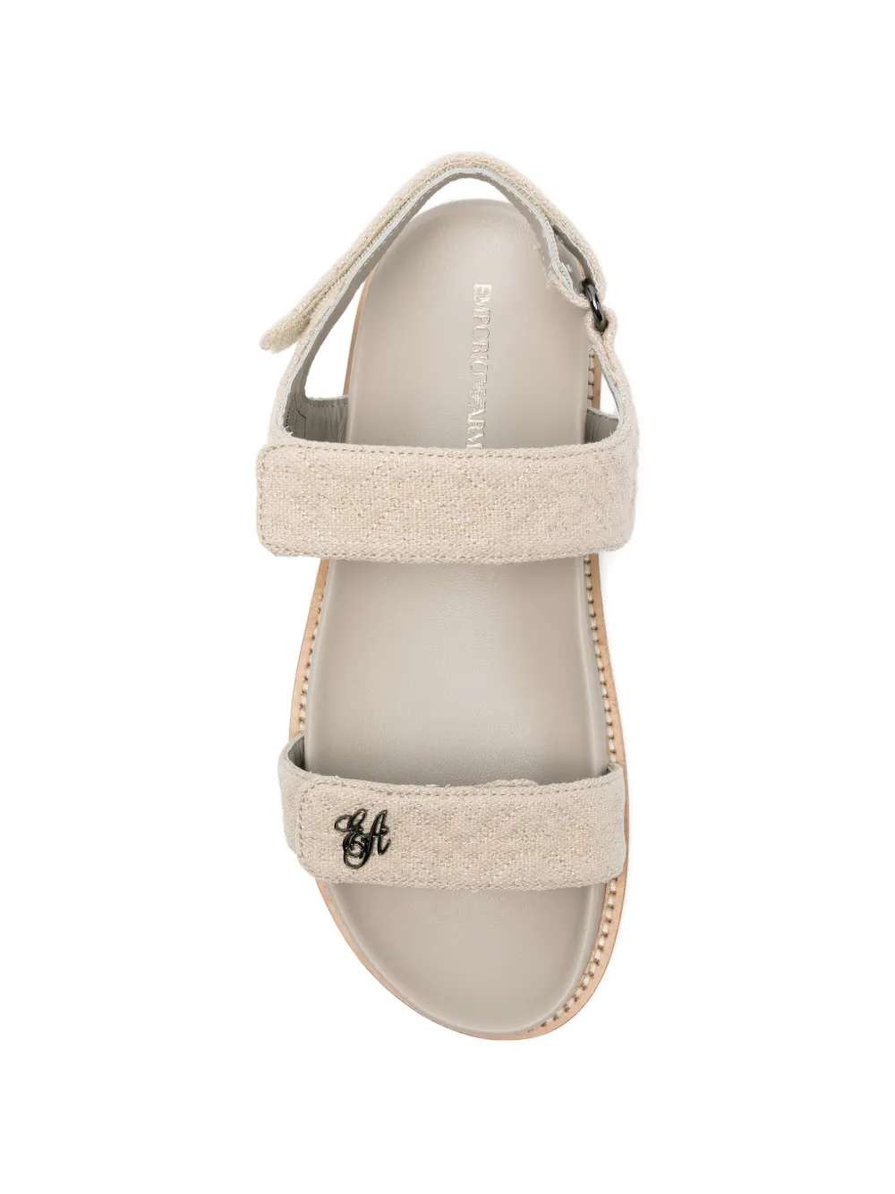 Emporio Armani Sandalen met klittenband Beige