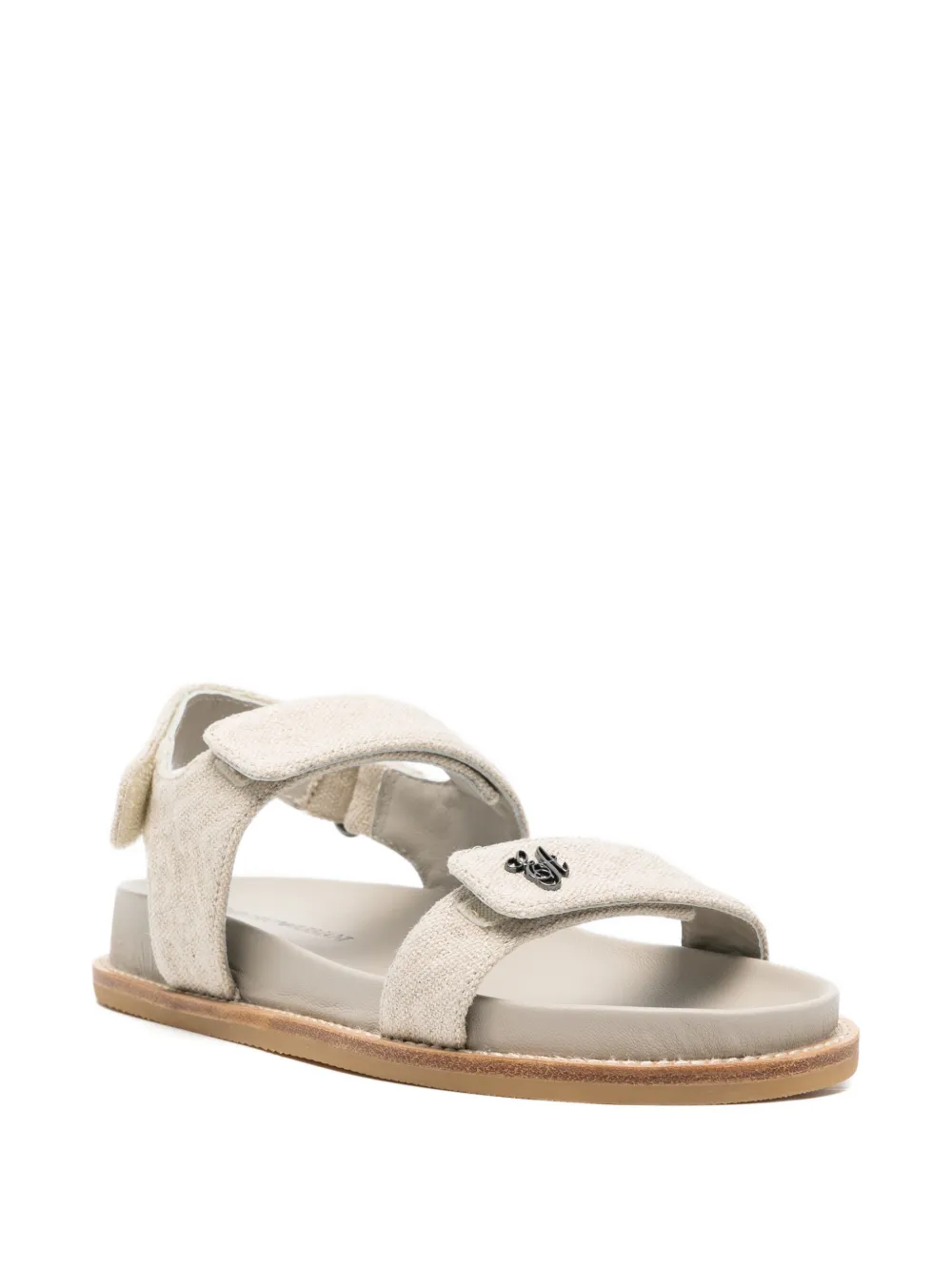 Emporio Armani Sandalen met klittenband Beige
