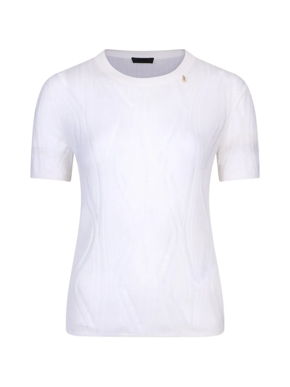 LIU JO perforated sweater - Bianco